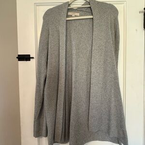 LOFT Women's Light Gray Cardigan